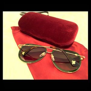 Gucci Aviator metal sunglasses